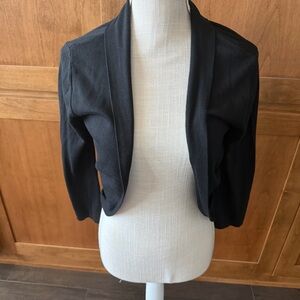 one 7 six || black cotton cardigan shrug